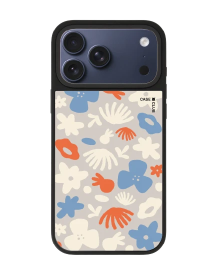 iphone 17 pro max matte mirror magsafe dark blue flower pattern