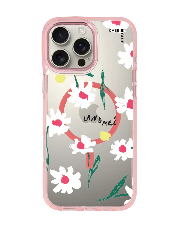 iphone 16 pro max clear pink magsafe dear landmeé