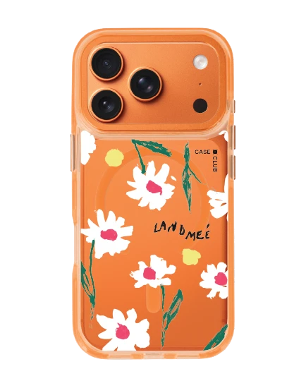 เคสใสสีส้ม iphone 17 pro magsafe dear landmeé