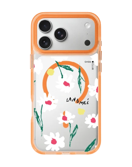 เคสใสสีส้ม iphone 17 pro max magsafe dear landmeé