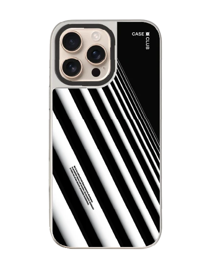 iphone 16 pro max mirror case magsafe diagonal white stripes