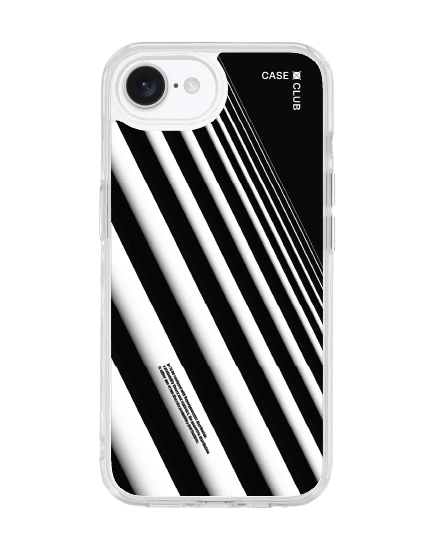 iphone 16e clear case magsafe diagonal white stripes