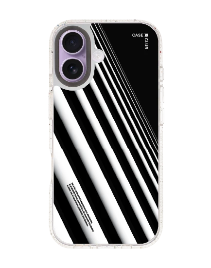 เคสกระจกใส iphone 17 mirror magsafe เส้นเฉียงสีขาวดำ