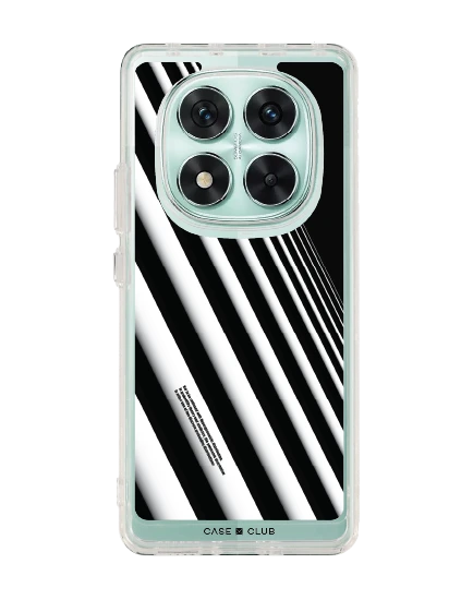 เคสใส redmi note 14 pro เส้นเฉียงสีขาวดำ