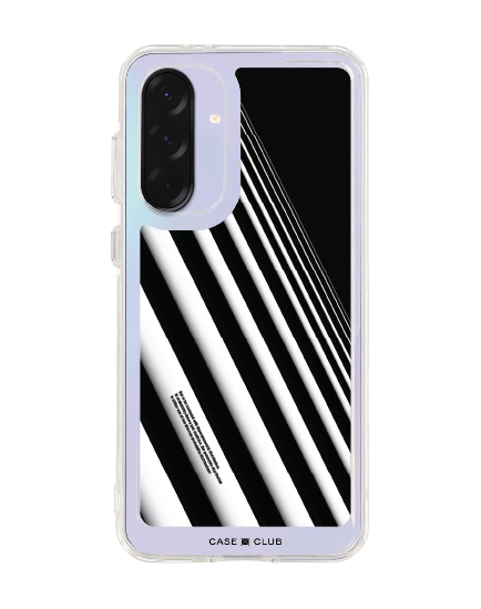 เคสใส samsung galaxy a36 เส้นเฉียงสีขาวดำ