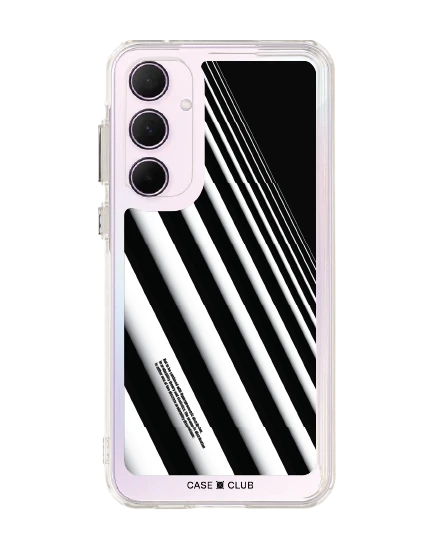 samsung galaxy a55 clear case diagonal white stripes