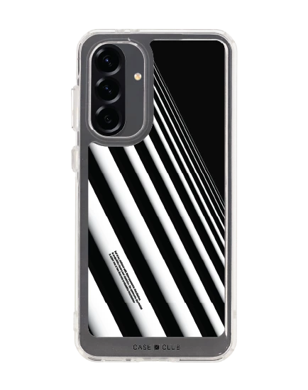 samsung galaxy a56 clear case diagonal white stripes