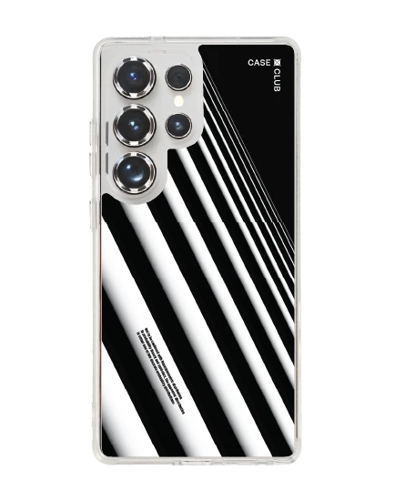 เคสใส samsung galaxy s25 ultra magsafe เส้นเฉียงสีขาวดำ