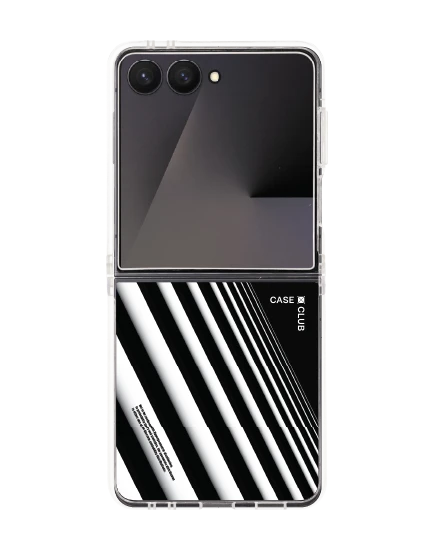 samsung galaxy z flip 7 clear magsafe diagonal white stripes