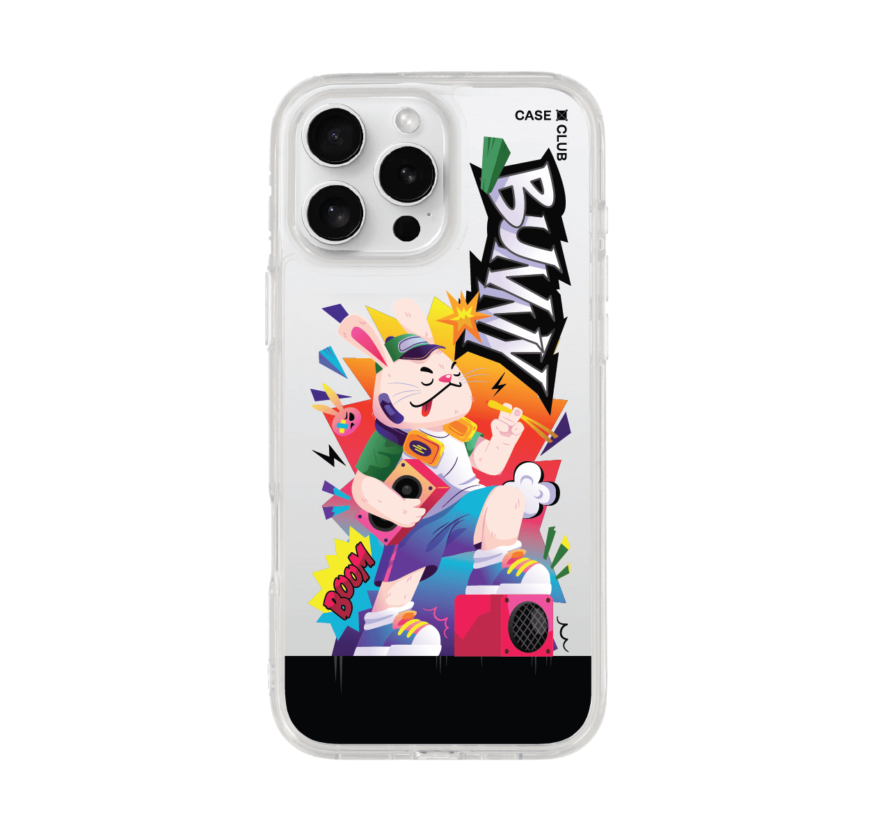 เคสใส iPhone 16 Pro Max ดีเจ กระต่าย