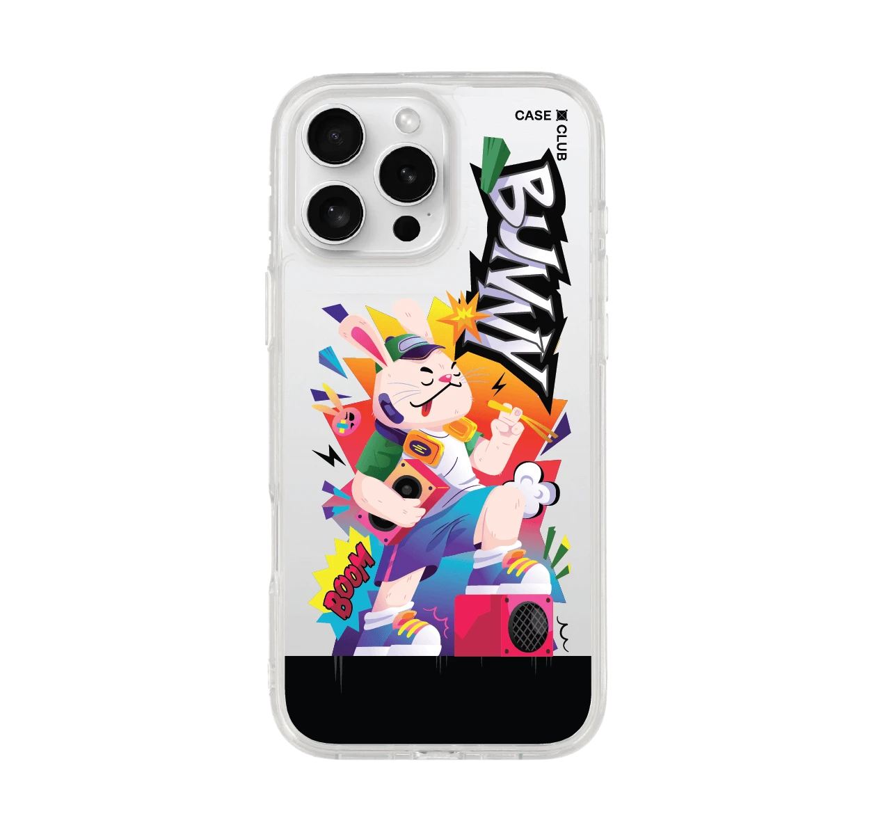 เคสใส iphone 16 pro max กระต่ายดีเจสุดเท่