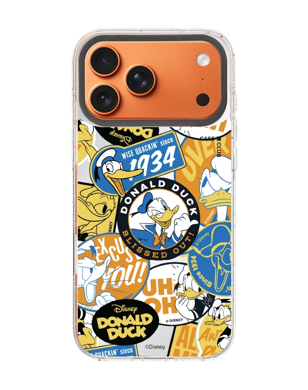 เคสกระจกใส iphone 17 pro max mirror magsafe donald duck ดีไซน์ลายป้าย