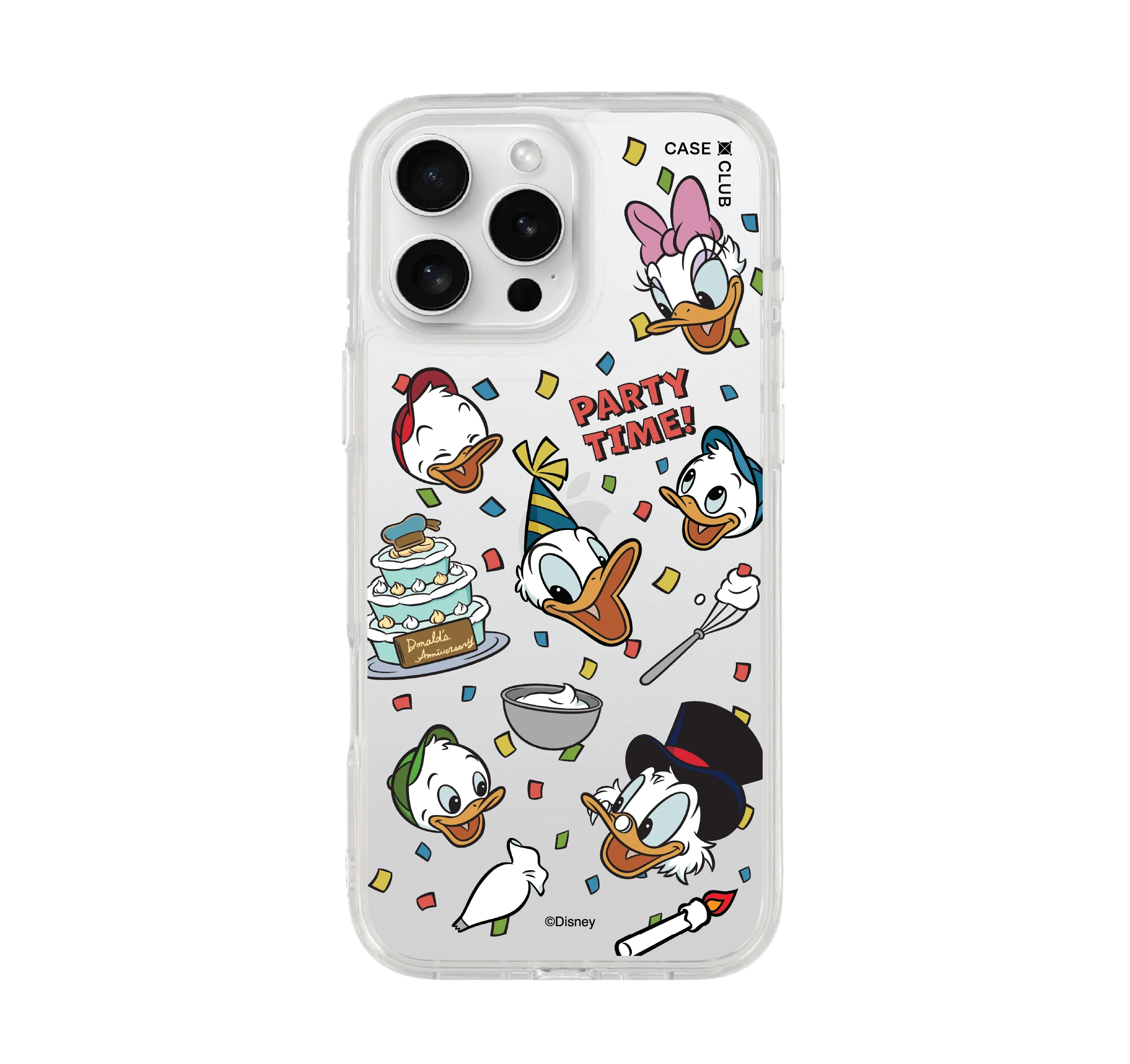 เคสใส iphone 16 pro max donald duck ปาร์ตี้สุขสันต์