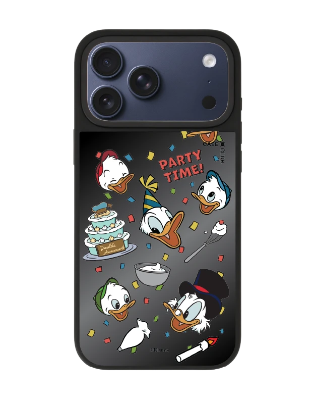 เคสกระจก iphone 17 pro max matte magsafe donald duck ปาร์ตี้สุขสันต์