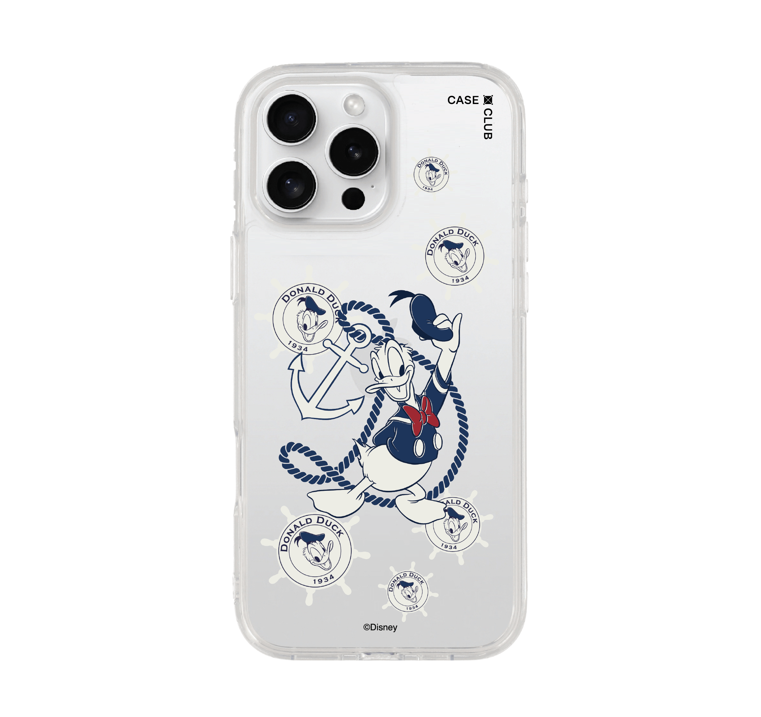 iPhone 16 Pro Max Clear Case Donald Duck Sailor