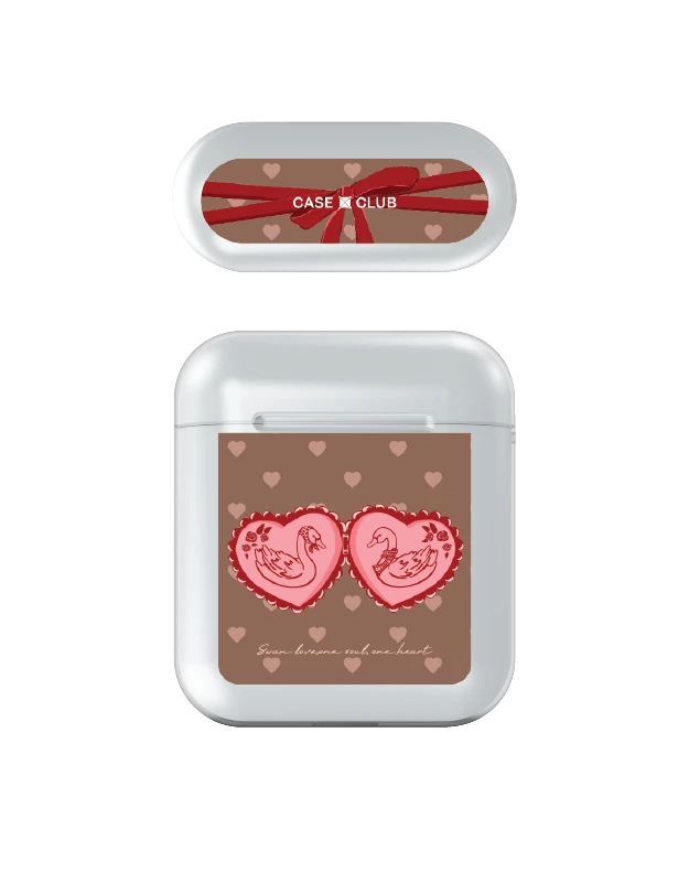 เคสใส airpods รุ่น 1/2 หัวใจคู่เชอร์รี่