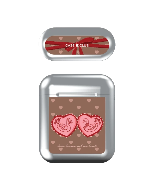 double heart cherry ribbon