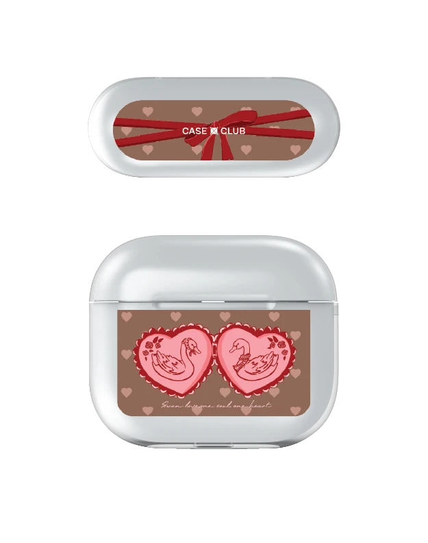 double heart cherry ribbon