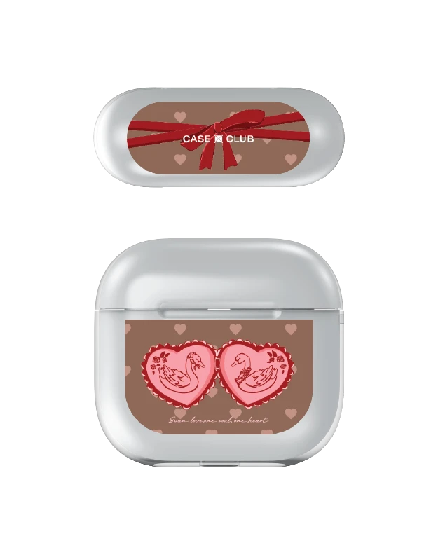 เคสใส airpods 4 หัวใจคู่เชอร์รี่