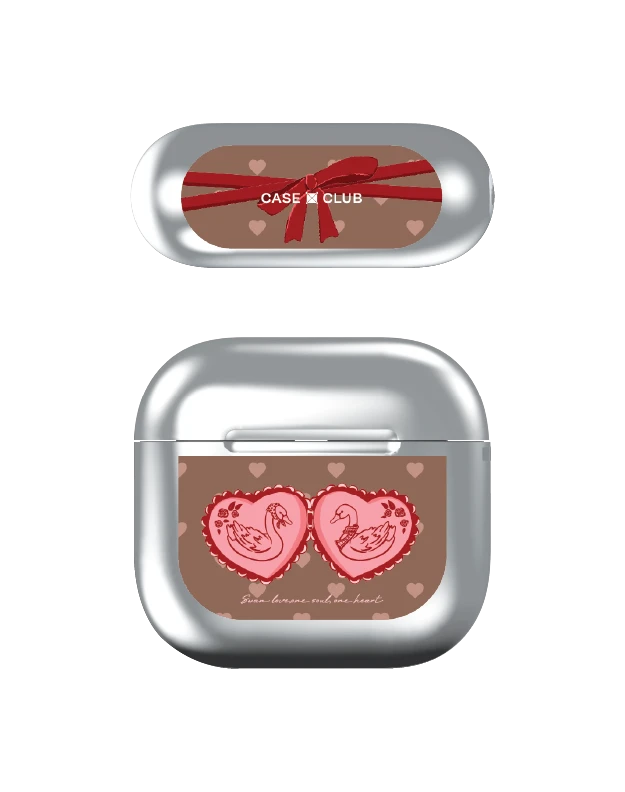 double heart cherry ribbon