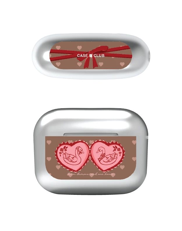 double heart cherry ribbon