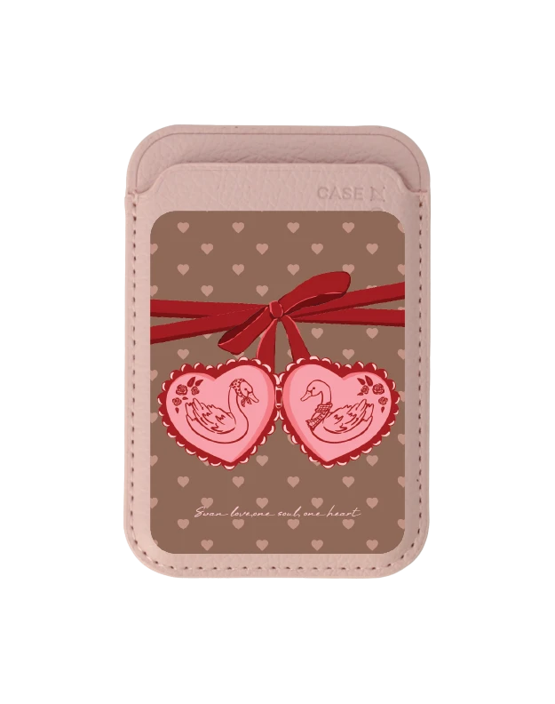double heart cherry ribbon