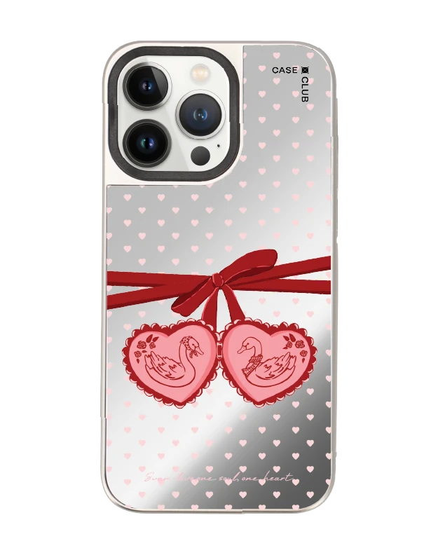 เคสกระจก iphone 14 pro max magsafe หัวใจคู่เชอร์รี่