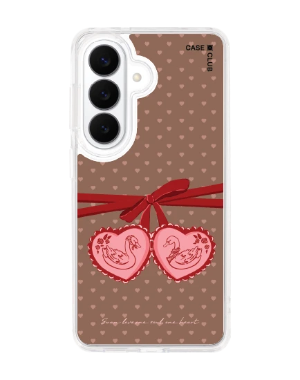 samsung galaxy s26 clear magsafe double heart cherry ribbon