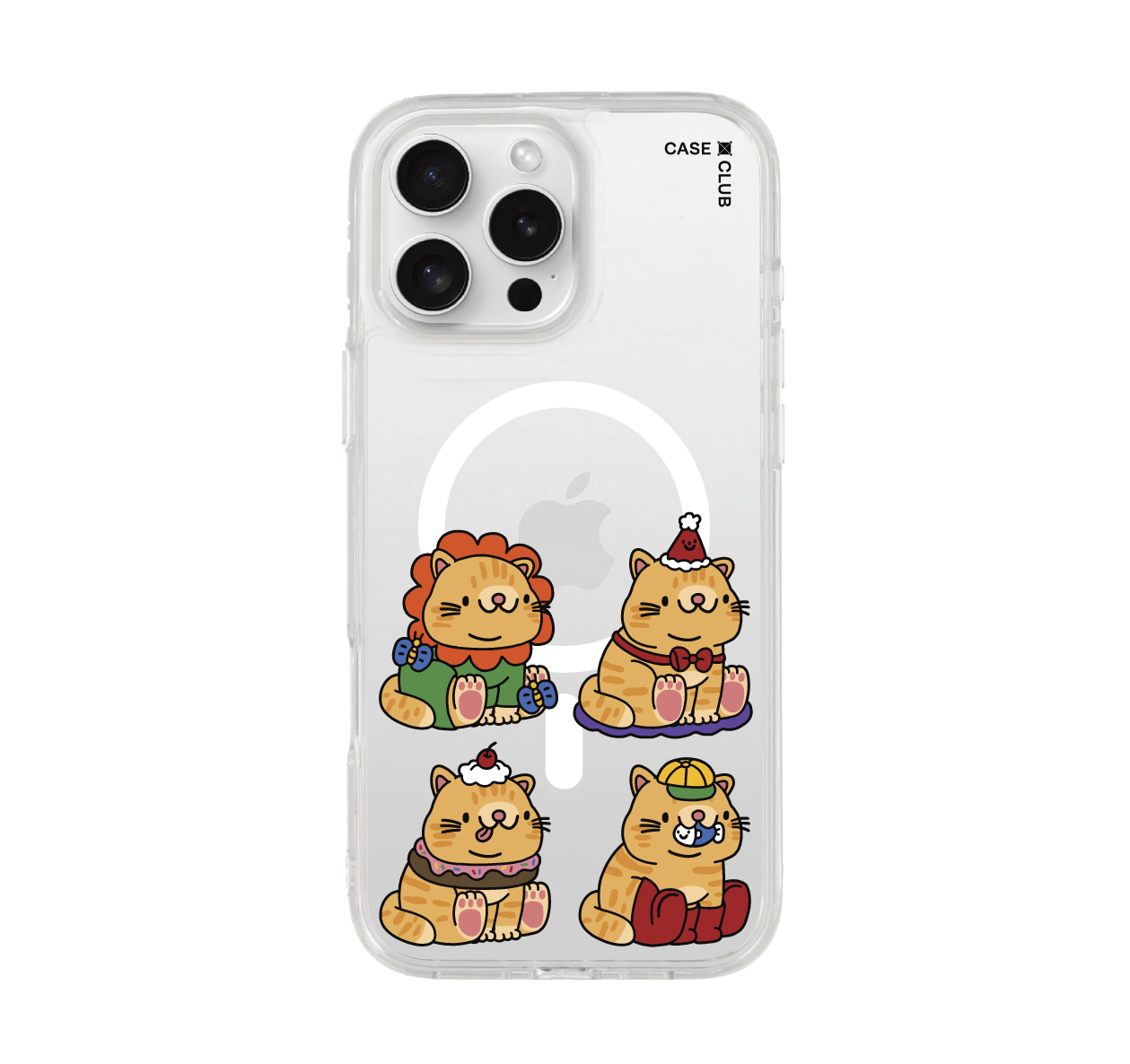 เคสใส iphone 16 pro max magsafe แมวแต่งตัวเชิด