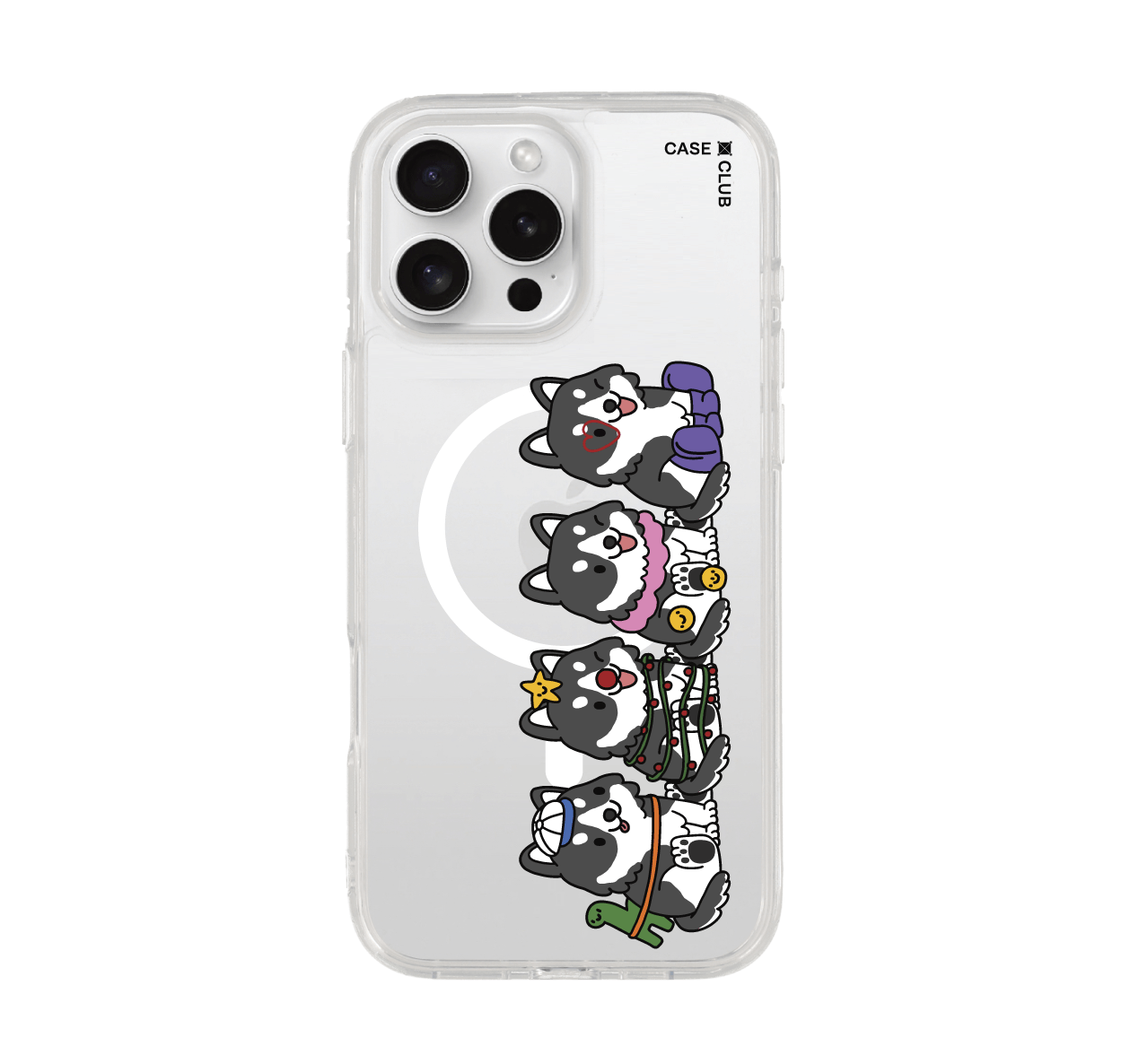 เคสใส iphone 16 pro max magsafe husky แต่งตัว