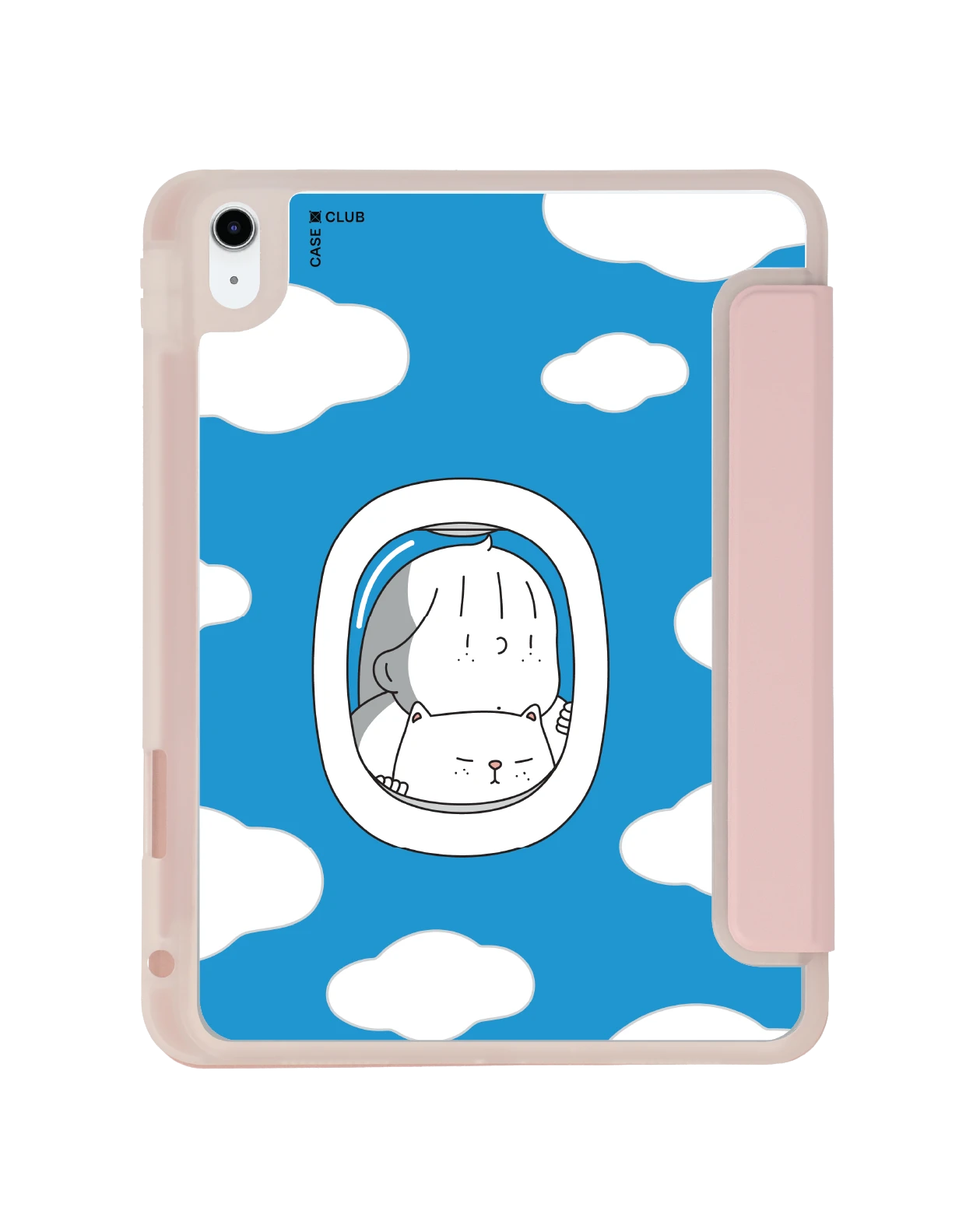 ipad gen 10th/11th 2025 clear pink ease around enjoy the cloud