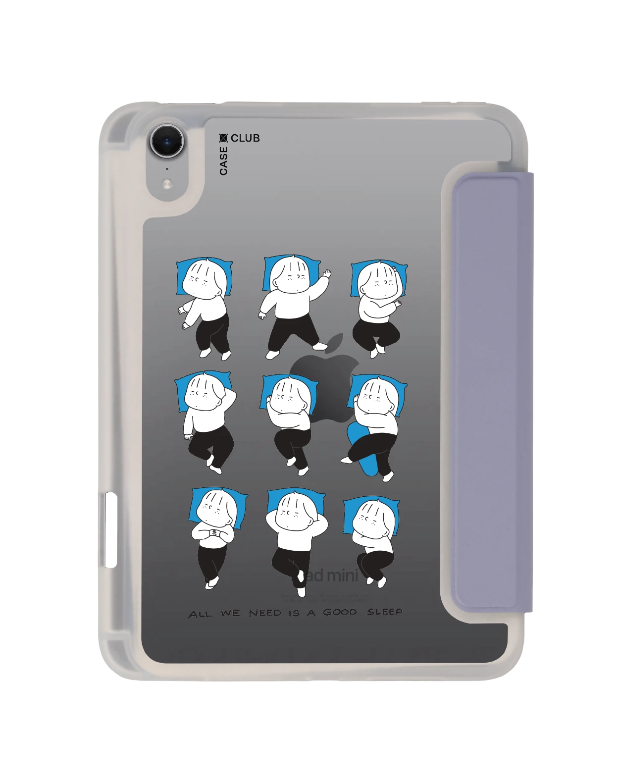 เคสใส ipad mini 7 สีม่วง ease around นอน