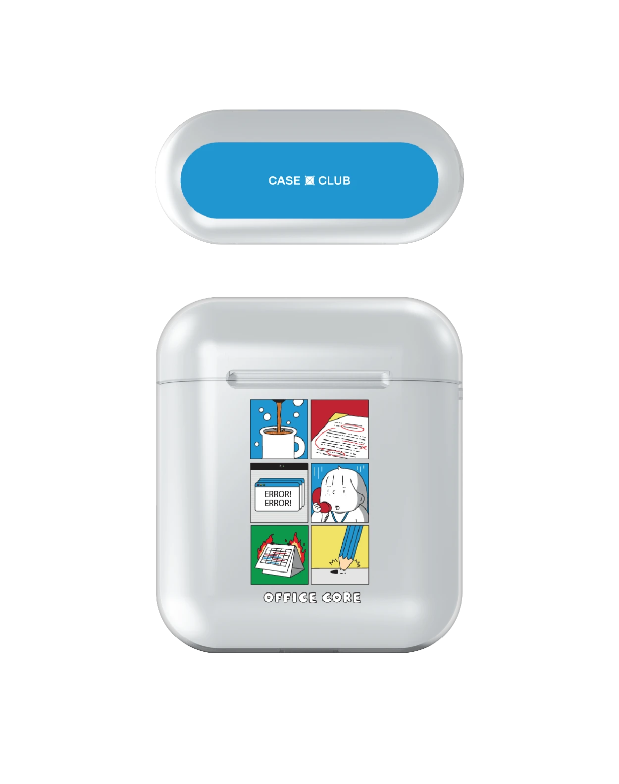 airpods (1/2 gen) clear case ease around office core