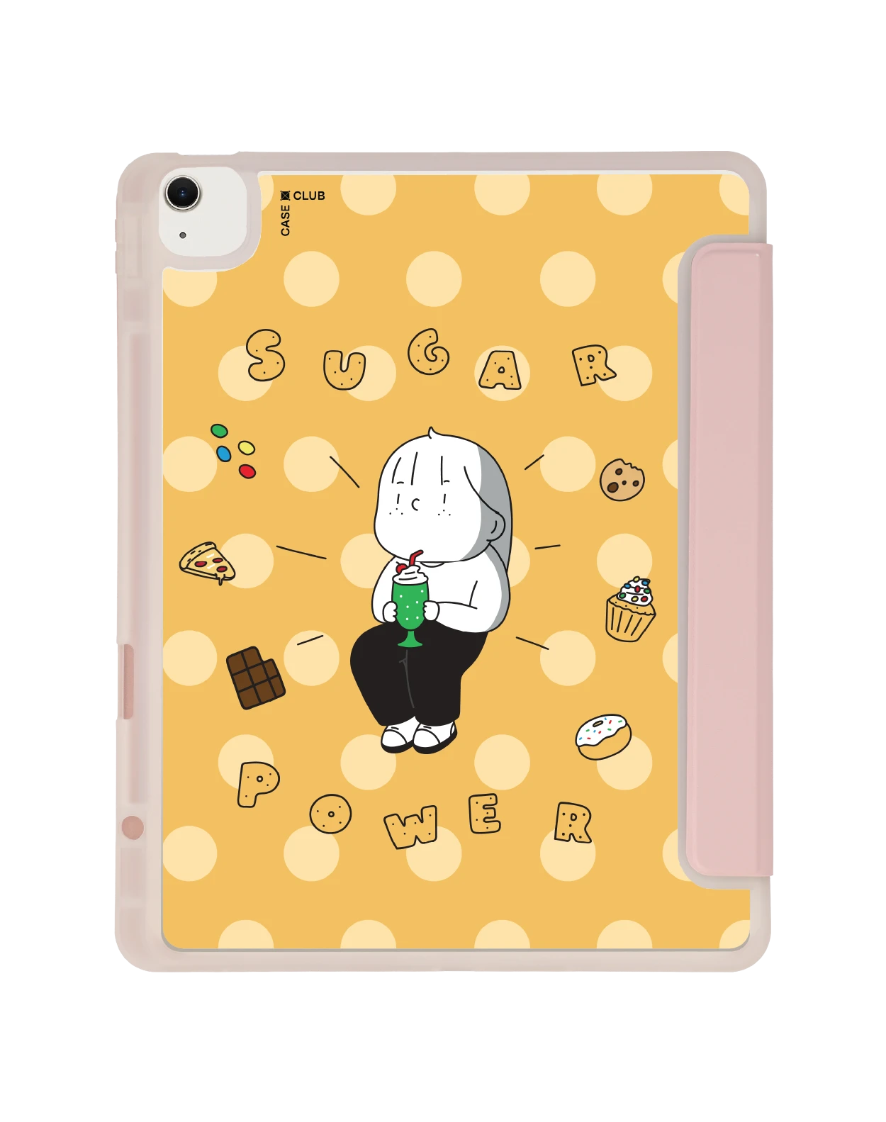 เคสใส ipad air 13" (m2/m3) สีชมพู ease around ติดหวาน