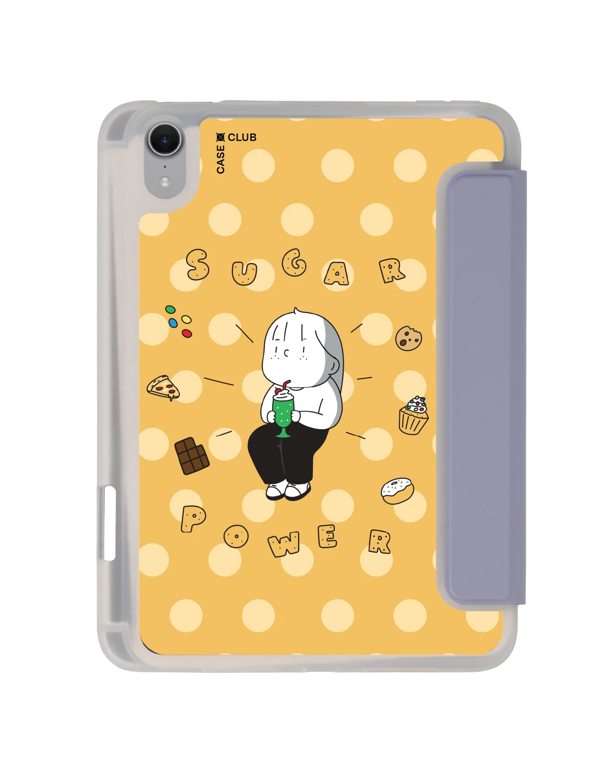 เคสใส ipad mini 7 สีม่วง ease around ติดหวาน