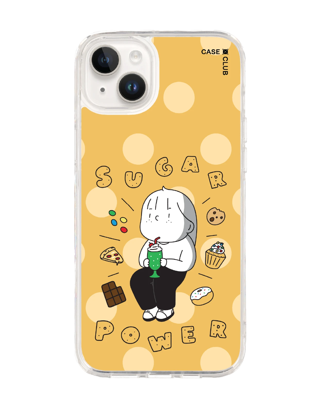 iphone 14 plus clear case ease around sugar power