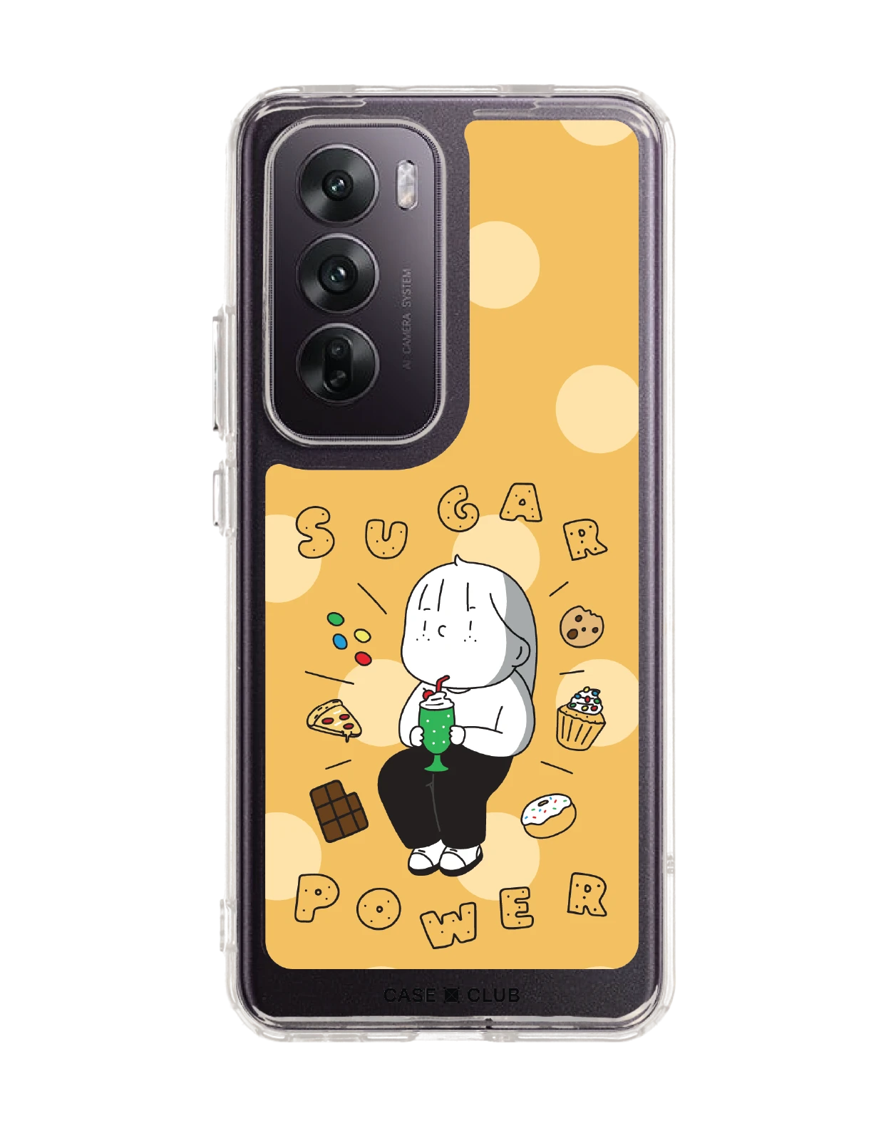 oppo reno 12 clear case ease around sugar power