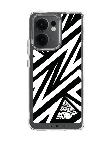 oppo reno 13f clear case electric zigzag