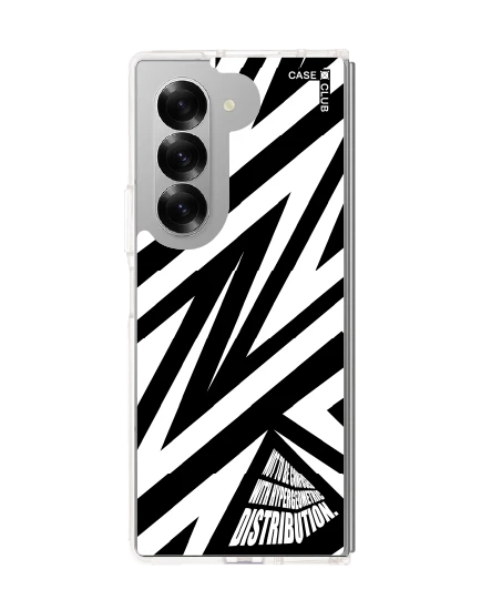 samsung galaxy z fold 6 clear case electric zigzag