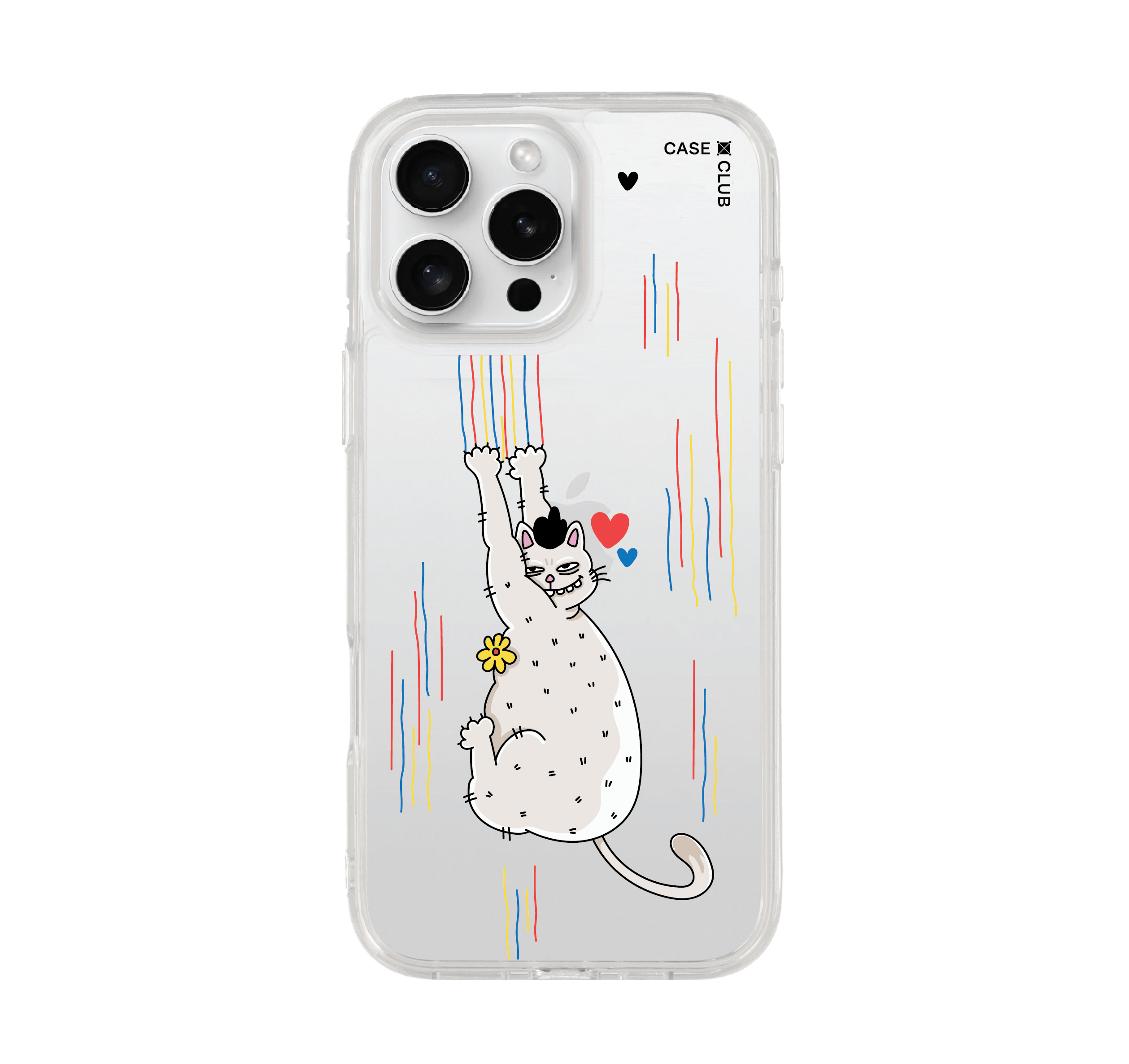 iphone 16 pro max clear case falling cat
