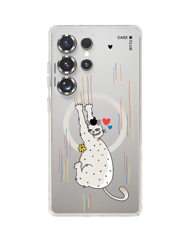 เคสใส Samsung Galaxy S25 Ultra MagSafe แมวล้ม