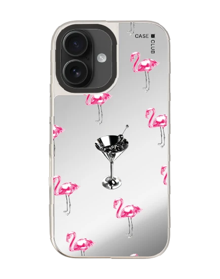 iphone 16 mirror case magsafe flamingo shuffle