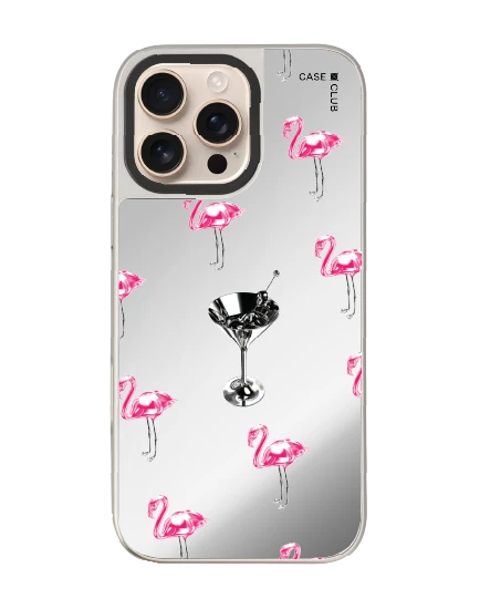 iphone 16 pro max mirror case magsafe flamingo shuffle