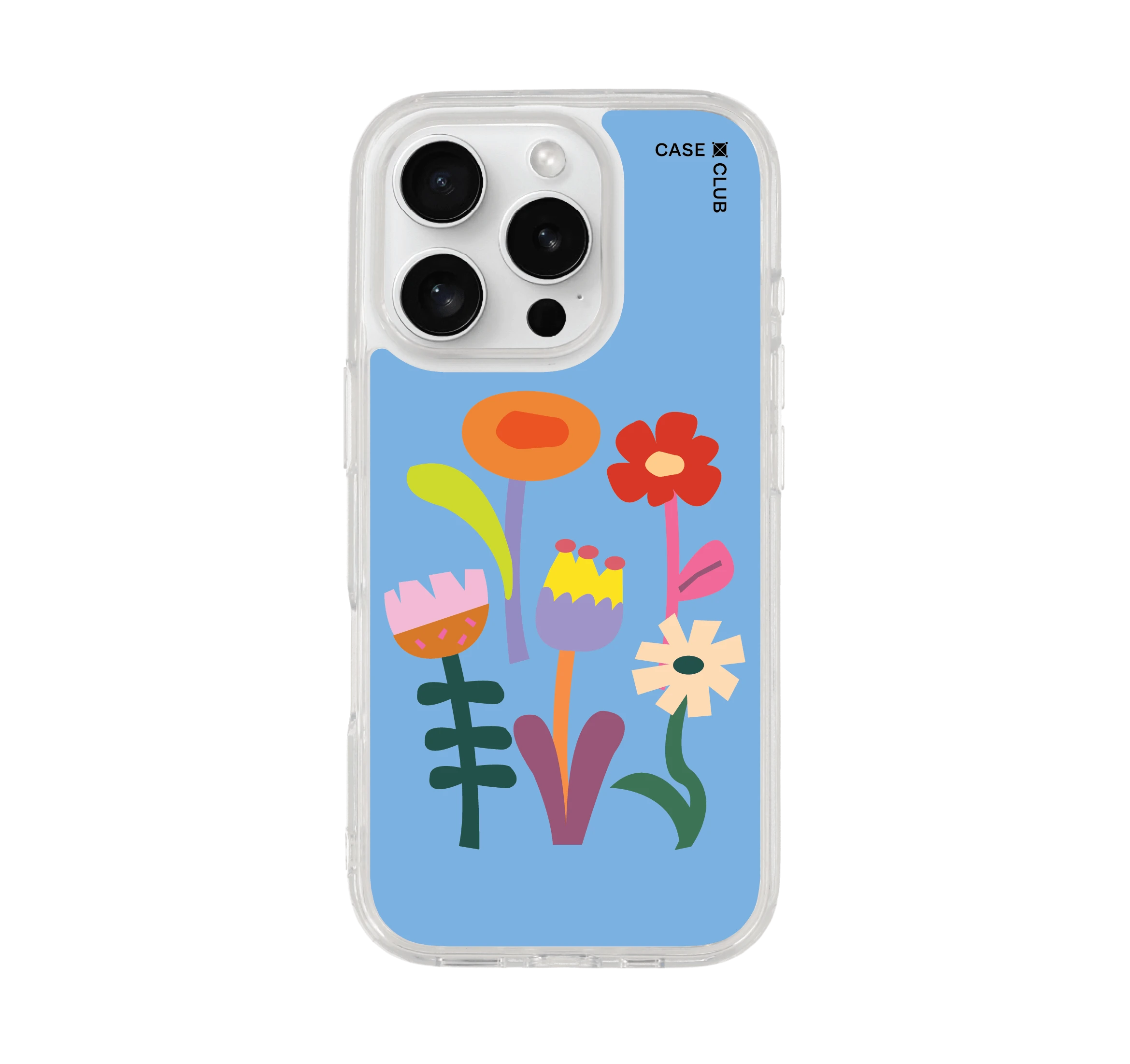 iphone 16 pro clear case flower garden