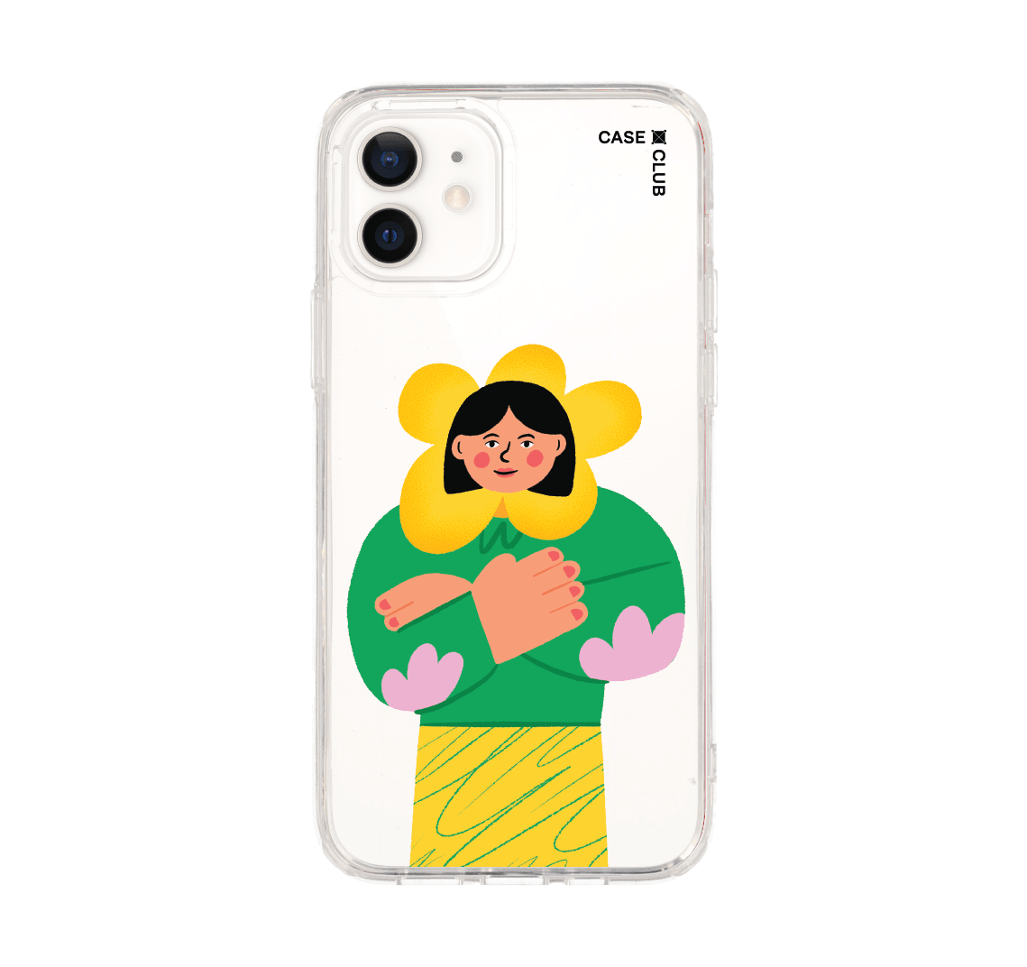 เคสใส iPhone 12/12 Pro สาวดอกไม้
