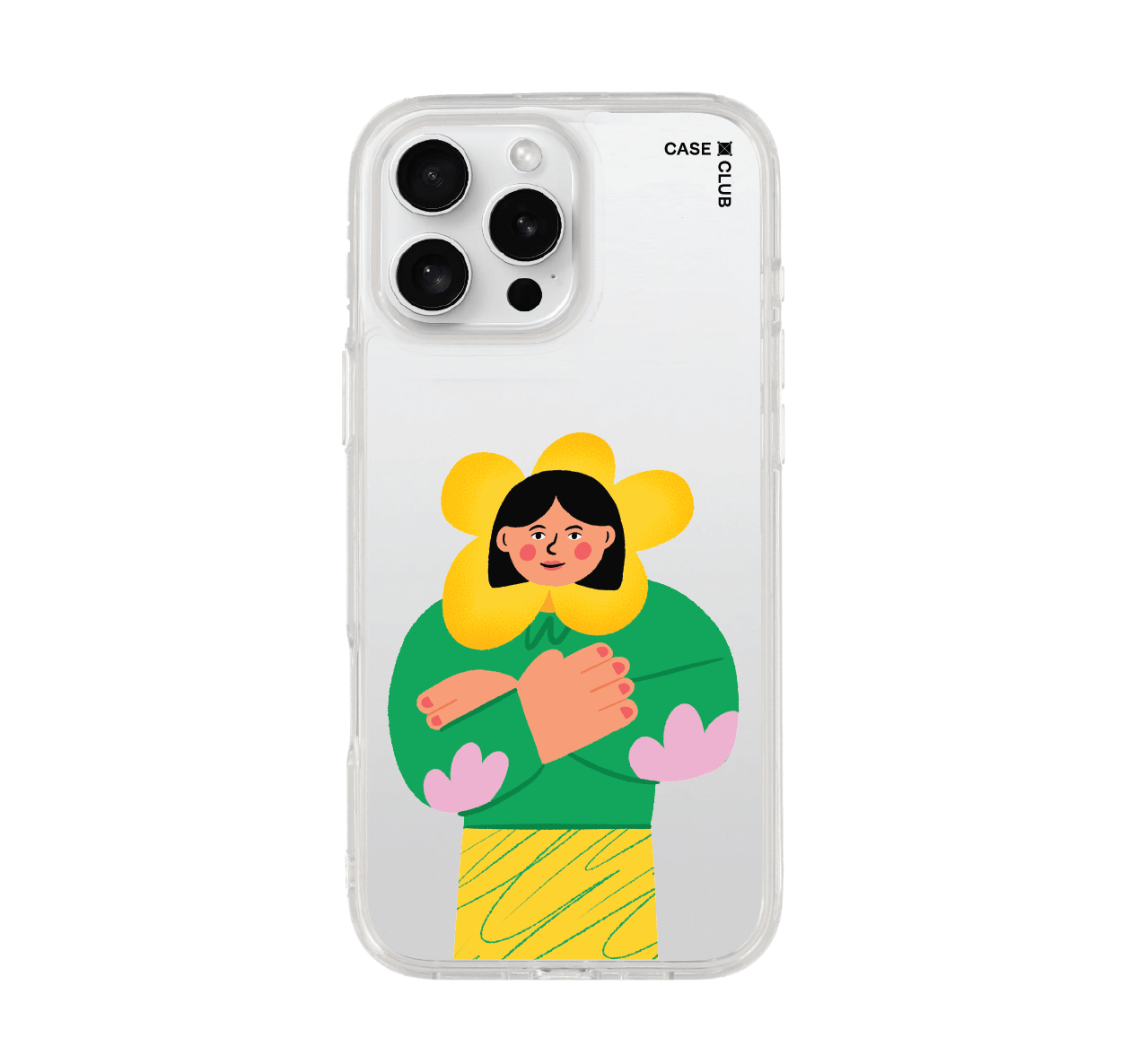 เคสใส iPhone 16 Pro Max สาวดอกไม้