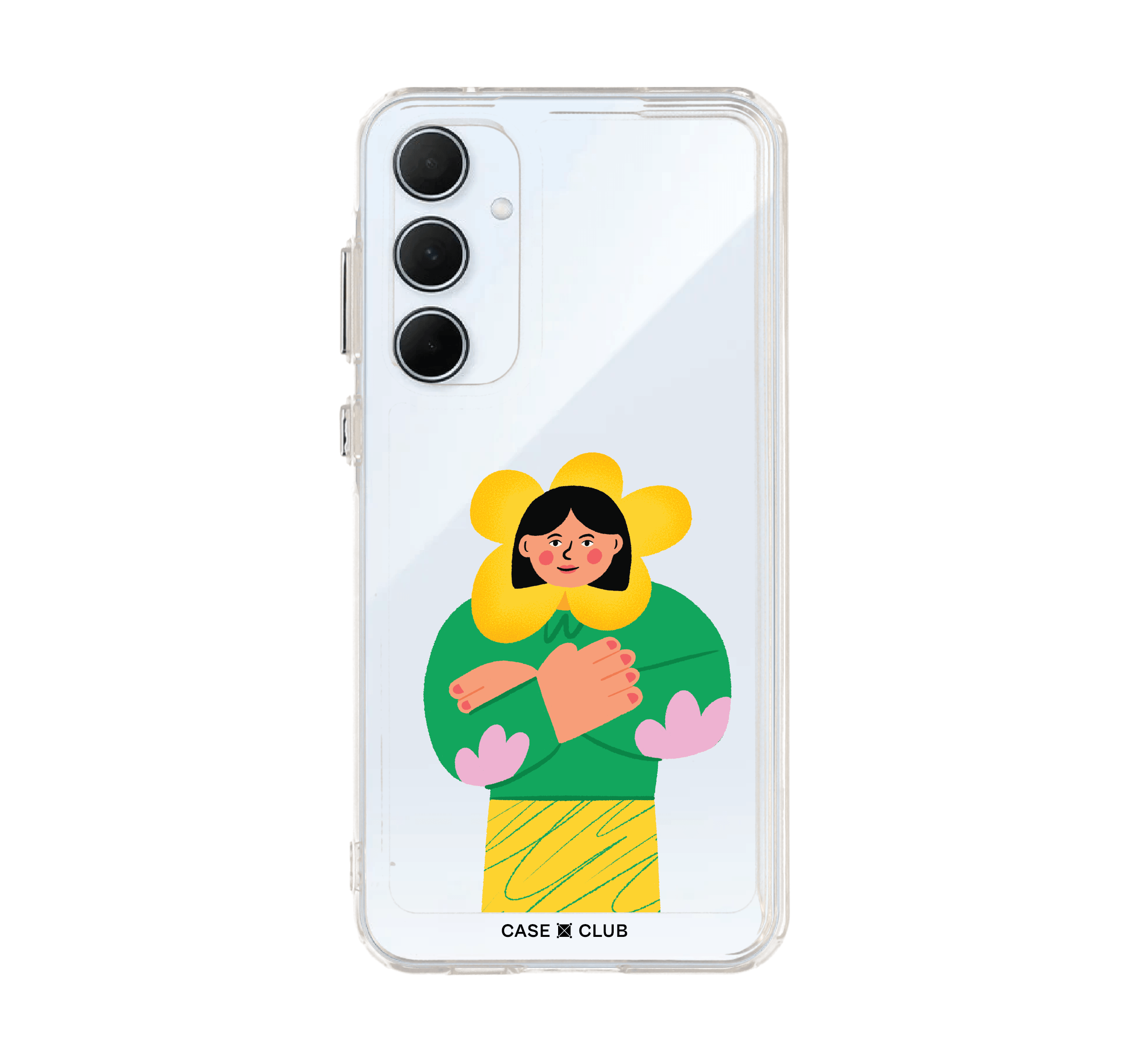 เคสใส samsung a55 สาวดอกไม้