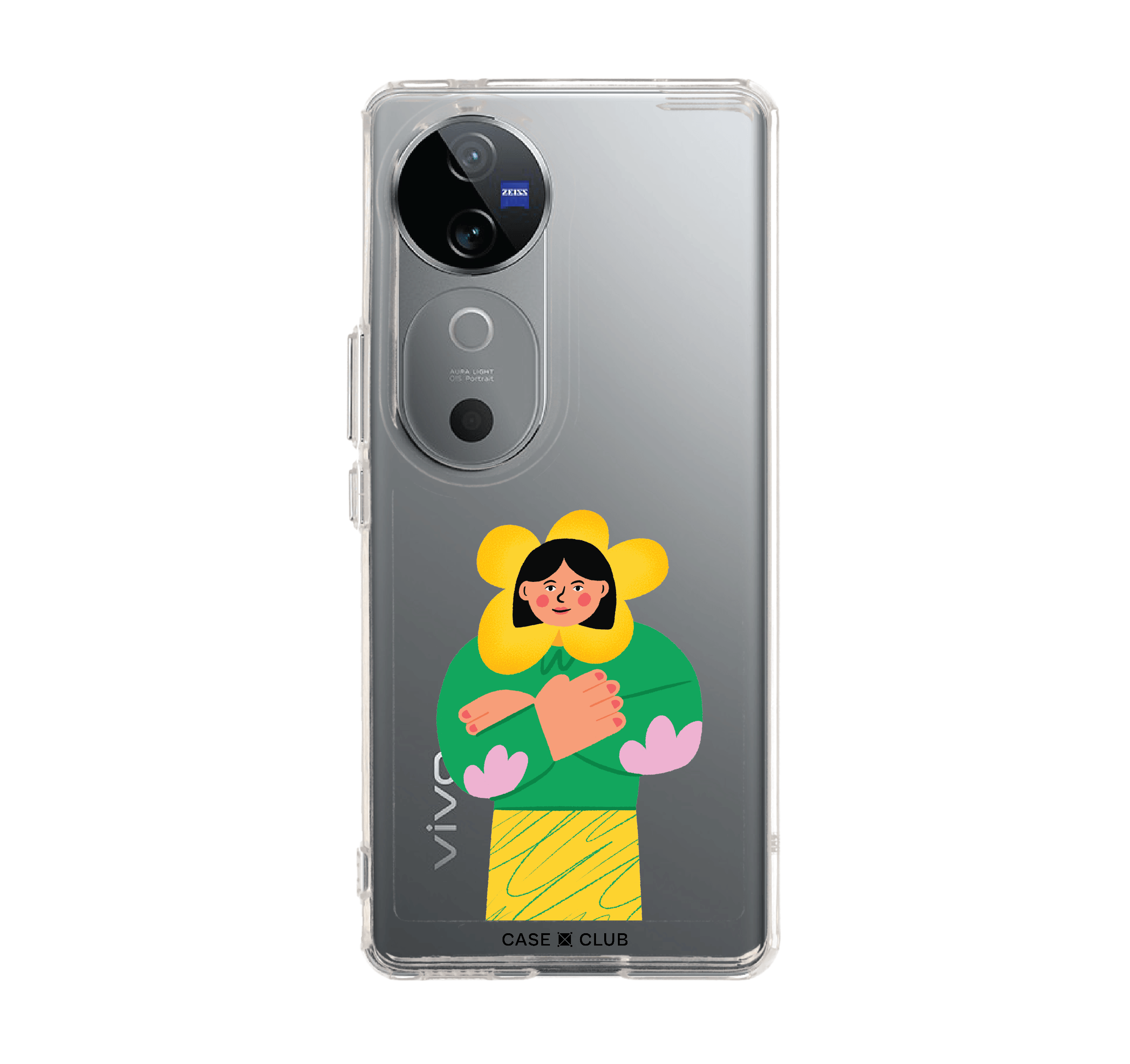 เคสใส vivo v40 5g สาวดอกไม้