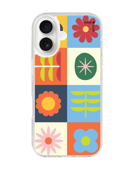 เคสใส iphone 17 magsafe ตารางดอกไม้มินิมอล