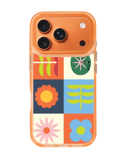 iphone 17 pro clear orange magsafe flower grid